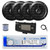 Dual MXD13 Single DIN Bluetooth Marine MP3 AM/FM Stereo Receiver with White Cover, 22" Radio Antenna, Wire, 4x 6.5" 120 Watt Peak Full Range Dual Cone Waterproof Stereo Speakers (Black)