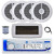 Dual MXD13 Single DIN Bluetooth Marine MP3 AM/FM Stereo Receiver with White Cover, 22" Radio Antenna, Wire, 4x 6.5" 120 Watt Peak Full Range Dual Cone Waterproof Stereo Speakers (White)