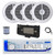 Dual MXD13 Single DIN Bluetooth Marine MP3 AM/FM Stereo Receiver with White Cover, 22" Radio Antenna, Wire, 4x 6.5" 120 Watt Peak Full Range Dual Cone Waterproof Stereo Speakers (White)