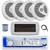 Dual MXD13 Single DIN Bluetooth Marine MP3 AM/FM Stereo Receiver with White Cover, 22" Radio Antenna, Wire, 4x 8'' 180 Watt Max Full Range Dual Cone Waterproof Stereo Speakers (White)
