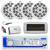 Dual MXD13 Single DIN Bluetooth Marine MP3 AM/FM Stereo Receiver with White Cover, Long Range Antenna, Amplifier w/Kit, 4x 8'' 300W Max Full Range Dual Cone Waterproof Stereo Speakers (White)