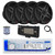 Dual MXD13 Single DIN Bluetooth Marine MP3 AM/FM Stereo Receiver with White Cover, 22" Radio Antenna, Wire, 4x 6.5" 600 Watt Max 2-Way Full Range Waterproof Wireless RF Streaming Speakers (Black)
