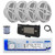 Dual MXD13 Single DIN Bluetooth Marine MP3 AM/FM Stereo Receiver with White Cover, 22" Radio Antenna, Wire, 4x 6.5" 600 Watt Max 2-Way Full Range Waterproof Wireless RF Streaming Speakers (White)