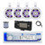 Dual MXD13 Single DIN Bluetooth Marine MP3 AM/FM Stereo Receiver with White Cover, 22" Radio Antenna, Wire, 4x 4" 300W Max Bluetooth Waterproof Wakeboard LED Tower Speakers (White)