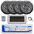 Dual MXD13 Single DIN Bluetooth Marine MP3 AM/FM Stereo Receiver with White Cover, 22" Radio Antenna, Wire, 4x 5.25" 180 Watt Max 2-Way Waterproof  Boat Audio Speakers (Black)