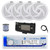 Dual MXD13 Single DIN Bluetooth Marine MP3 AM/FM Stereo Receiver with White Cover, 22" Radio Antenna, Wire, 4x 6'' 240 Watt Max  2-Way Boat Audio Speakers (White)