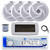 Dual MXD13 Single DIN Bluetooth Marine MP3 AM/FM Stereo Receiver with White Cover, 22" Radio Antenna, Wire, 4x 8'' 320 Watt Max  2-Way Boat Audio Speakers (White)