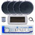 Dual MXD13 Single DIN Bluetooth Marine MP3 AM/FM Stereo Receiver with White Cover, 22" Radio Antenna, Wire, 4x 5.25" 20 Watt Max Polycone Audio Speakers (Black, Bulk Packaging)