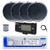 Dual MXD13 Single DIN Bluetooth Marine MP3 AM/FM Stereo Receiver with White Cover, 22" Radio Antenna, Wire, 4x 5.25" 20 Watt Max Polycone Audio Speakers (Black, Bulk Packaging)