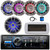 JVC KD-X560BT Single-DIN Marine Bluetooth USB/AUX MP3 AM/FM Radio Digital Media Stereo Receiver W/White Cover, 4x 6.5" 300W Max 2-Way Boat Titanium Speakers W/Wire, 10" RGB LED Subwoofer, 22" Antenna