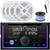 JVC KW-R950BTS Double-DIN Bluetooth USB/AUX CD Player AM/FM Radio Amazon Alexa Enabled Car Audio Stereo Receiver, 4x 6.5" 600 Watt Max 2-Way Low Profile Boat White Stereo Speakers, Radio Antenna, Speaker Wire