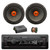 Infinity Alpha 100 Single DIN Bluetooth USB/AUX FM Radio MP3 Receiver, Amplifier, 2x 6.5" 300 Watt Peak Power Midrange Car Audio Speakers w/Wire