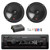 Infinity Alpha 100 Single DIN Bluetooth USB/AUX FM Radio MP3 Receiver, 2x 6.5" 250 Watt Peak Power 2-Way Car Audio Speakers, Amplifier w/Install Kit