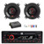 JBL Celebrity100 Single DIN Bluetooth FM Radio USB/AUX MP3 Stereo Receiver, 2x 4" 150 Watt Peak Power 2-Way Car Audio Speakers, Amplifier w/Install Kit