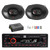 JBL Celebrity100 Single DIN Bluetooth FM Radio USB/AUX MP3 Stereo Receiver, 2x 6x9" 375 Watt Peak Power 3-Way Car Audio Speakers, Amplifier w/Install Kit