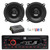 JBL Celebrity100 Single DIN Bluetooth FM Radio USB/AUX MP3 Stereo Receiver, 2x 5.25" 135 Watt Peak Power 2-Way Car Audio Speakers, Amplifier w/Install Kit