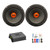 JBL 6.5" 300 Watt Peak Power Midrange Car Audio Speakers (Pair), 4-Channel Amplifier with Install Kit