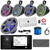 4" LCD Screen Marine Bluetooth USB/AUX AM/FM Digital Media Receiver W/Cover, 4x 8" 500W Max RGB LED Speakers W/Pods, 10" Subwoofer, Amplifier W/Kit, USB/AUX Adapter, Radio Antenna, Speaker Wire