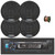 Blaupunkt Beverly Hills 160 Single DIN Detachable Face Bluetooth CD/DVD Player AM/FM Radio Stereo Receiver, 4x 4" 40 Watt Max Power 2-Way Car Audio Speakers, 50 Feet 16 Gauge Speaker Wire