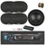 Blaupunkt Beverly Hills 160 Single DIN Detachable Face Bluetooth CD/DVD Player AM/FM Radio Stereo Receiver, 4x 6x9" 70W Max 4-Way Car Speakers, 10" 1000W Max Subwoofer, 5-Channel Amplifier w/Kit, Wire