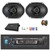 Blaupunkt Beverly Hills 160 Single DIN Detachable Face Bluetooth CD/DVD Player AM/FM Radio Stereo Receiver, 2x 6x8" 60 Watt Max Power 3-Way Car Audio Speakers, 4-Channel Amplifier w/Kit, Speaker Wire