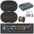 Blaupunkt Beverly Hills 160 Single DIN Detachable Face Bluetooth CD/DVD Player AM/FM Radio Stereo Receiver, 2x 6x9" 70W Max 4-Way Car Speakers, 8" 320W Max Under Seat Subwoofer Enclosure w/Kit, Wire