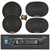 Blaupunkt Beverly Hills 160 Single DIN Detachable Face Bluetooth CD/DVD Player AM/FM Radio Stereo Receiver, 2x 6x9" 70W Max 4-Way Car Speakers, 2x 6" 40W Max 3-Way Full Range Speakers, Speaker Wire