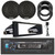 Blaupunkt Beverly Hills 160 Single DIN Detachable Face Bluetooth CD/DVD Player AM/FM Radio Stereo Receiver W/Install Kit, 2x 6.5" 60 Watt Max 3-Way Speakers W/Adapters (Fits 1998-2013 HD Motorcycles)