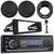 BLAUPUNKT Daytona 140 Single-DIN USB/SD AM/FM Radio Bluetooth Stereo Black Receiver W/Install Kit, 2x 6.5" 70 Watt Max Power 3-Way Slim Design Speakers W/Adapters (Fits 1998-2013 HD)