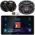 JVC KW-Z900W 9" HD Single-DIN Bluetooth USB HDMI Input AM/FM Radio Digital Media Car Audio Receiver, 2x 6.5" 300W Max 2-Way Speakers, 2x 6x9" 550W Max 4-Way Speakers, Wire, Radio Antenna