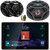 JVC KW-Z900W 9" HD Single-DIN Bluetooth USB HDMI Input AM/FM Radio Digital Media Car Audio Receiver, 2x 6.5" 300W Max 2-Way Coaxial Speakers, 2x 6x9" 550W Max 4-Way Speakers, Speaker Wire