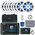Kicker KMC5 3.5" LCD Display Marine Bluetooth USB/AUX WB AM/FM Gauge Style Receiver W/Controller + Cover, 8x 6.5" 150W Max RGB LED Speakers W/LED Controller, 8-Channel Amplifier W/Kit, Antenna, Wire