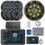 Kicker KMC5 Marine Bluetooth USB/AUX Gauge Style Receiver W/Controller + Cover, 6x 6.5" RGB LED Speakers W/Charcoal Grilles + LED Controller, Subwoofer W/Charcoal Grilles, Amp, Kit, Antenna, Wire