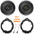 2x Pioneer TS-A1681F 6.5" 350 Watt Max Power 4-Way Coaxial Speakers, 2x Speaker Adaptors, Speaker Wire Harness, 4-Piece Removal Pry Tool Set (Bundle Fits 2005-Up GM Vehicles)