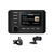 Kicker 51KMC4 3" LCD Marine Bluetooth Weather-Resistant Gauge-Style AM/FM WB/USB/AUX Receiver W/Cover, 4x 8" 300W Max Power RGB LED Boat Speakers W/Silver Grille, 22" AM/FM Antenna, Speaker Wire