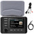 Kicker 51KMC4 3" LCD Marine Bluetooth Weather-Resistant Gauge-Style AM/FM WB/USB/AUX Receiver W/Cover, Bundle Combo With USB/AUX 3.5MM Interface Adapter, Black Flexible Hideaway 22" AM/FM Antenna