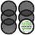 NutriChef 6-Pack13’’ Non-Stick Pizza Pans, Round Pizza Pans for Oven, Commercial-Grade Carbon Steel, Non-Stick Gray Coating, Ideal for Baking Pizza, Cookies and More, Dishwasher Safe