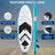 SereneLife 7'9" Kids Inflatable Stand Up Paddle Board - SUP for Youth with Single-Action Pump, Adjustable Paddle & Backpack - 30” Wide Stable Design with Non-Slip EVA Deck Pad, Ages 5+, 200lb Capacity