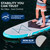 SereneLife 7'9" Kids Inflatable Stand Up Paddle Board - SUP for Youth with Single-Action Pump, Adjustable Paddle & Backpack - 30” Wide Stable Design with Non-Slip EVA Deck Pad, Ages 5+, 200lb Capacity