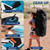 SereneLife 7'9" Kids Inflatable Stand Up Paddle Board - SUP for Youth with Single-Action Pump, Adjustable Paddle & Backpack - 30” Wide Stable Design with Non-Slip EVA Deck Pad, Ages 5+, 200lb Capacity