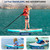 SereneLife 7'9" Kids Inflatable Stand Up Paddle Board - SUP for Youth with Single-Action Pump, Adjustable Paddle & Backpack - 30” Wide Stable Design with Non-Slip EVA Deck Pad, Ages 5+, 200lb Capacity