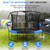 SereneLife 14FT Outdoor Trampoline for Kids – Durable Backyard Kids Trampoline with Curved Safety Poles, Net Enclosure, Ladder & Basketball Hoop – ASTM Certified, Supports 330 lbs, 168"x116", Blue