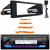 JVC KD-X38MBS Single DIN Marine Motorsports Bluetooth USB/AUX LED Illumination AM/FM Radio SiriusXM Ready Stereo Receiver, Pry Tool Set, Single-DIN Stereo Installation Kit Fits 98-2013 Harley Davidson