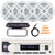 Pyle PLMRB29W2 Single DIN Marine Bluetooth USB/AUX MP3 Player AM/FM Radio Stereo Receiver W/White Cover, 4x 6.5" 600W Max 2-Way Low Profile Boat White Stereo Speakers, Radio Antenna, Pry Tool Set
