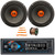 Dual XRM59BT Single DIN Bluetooth USB/AUX AM/FM Radio Digital Media Car Audio Receiver, 2x JBL SHOCKWAVE150W65 6.5" 300 Watt Max Power Midrange Woofer Automotive Speakers, Speaker Wire, Pry Tool Set