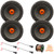 4x JBL SHOCKWAVE150W65 6.5" 300 Watt Max Power Midrange Woofer Speakers, Pry Tool Set, 50 Feet 16 Gauge Speaker Wire, 4x Enrock EGMSH88UP Speaker Wire Harness (fits select 1988-up GM Vehicles)