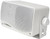 Pyle PLMR24 3.5'' 200 Watt 3-Way Weather Proof Mini Box Speaker (White, Pair)