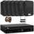 Pyle PT875BT 5.2 Channel 1000W Max USB-A MP3 Player FM Radio Bluetooth Home Theater Amplifier Receiver, 6x 6.5'' 500W Max Indoor/Outdoor Black Speakers, VHF Wireless Microphone System, Speaker Wire