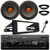 Infinity Alpha 100 Single DIN Bluetooth USB/AUX MP3 Player SD FM Radio Digital Media Receiver W/Install Kit, 2x 6.5" 300W Max Power Woofer Speakers W/Adapters (Bundle Fits 1998-2013 Harley Davidson)