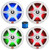 Two Pairs (QTY 4) Of JBL Club 82 8" OEM Replacement 450 Watt Max Power 2-Way High-Performance Marine Speakers with RGB Illumination (White and Gray Grilles), 50 Feet 16 Gauge Speaker Wire